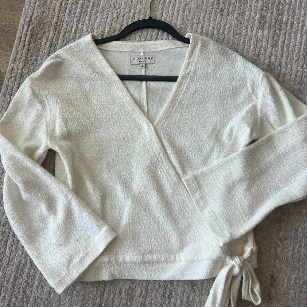 Madewell Textured Wrap Top